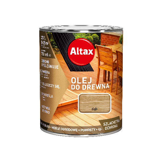 Olej do drewna 0,75 l dąb Altax