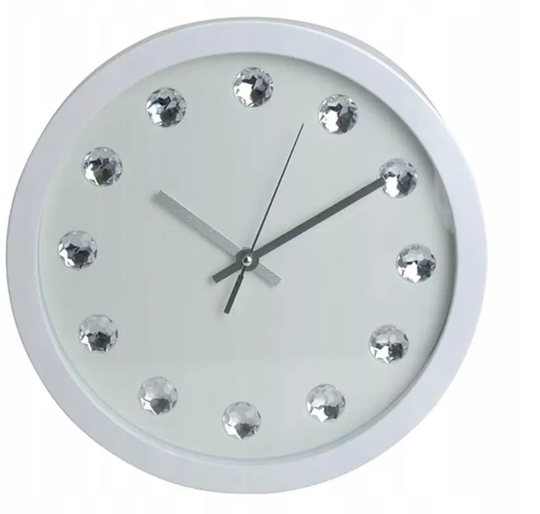 Zegar ścienny z diamentami 30 cm