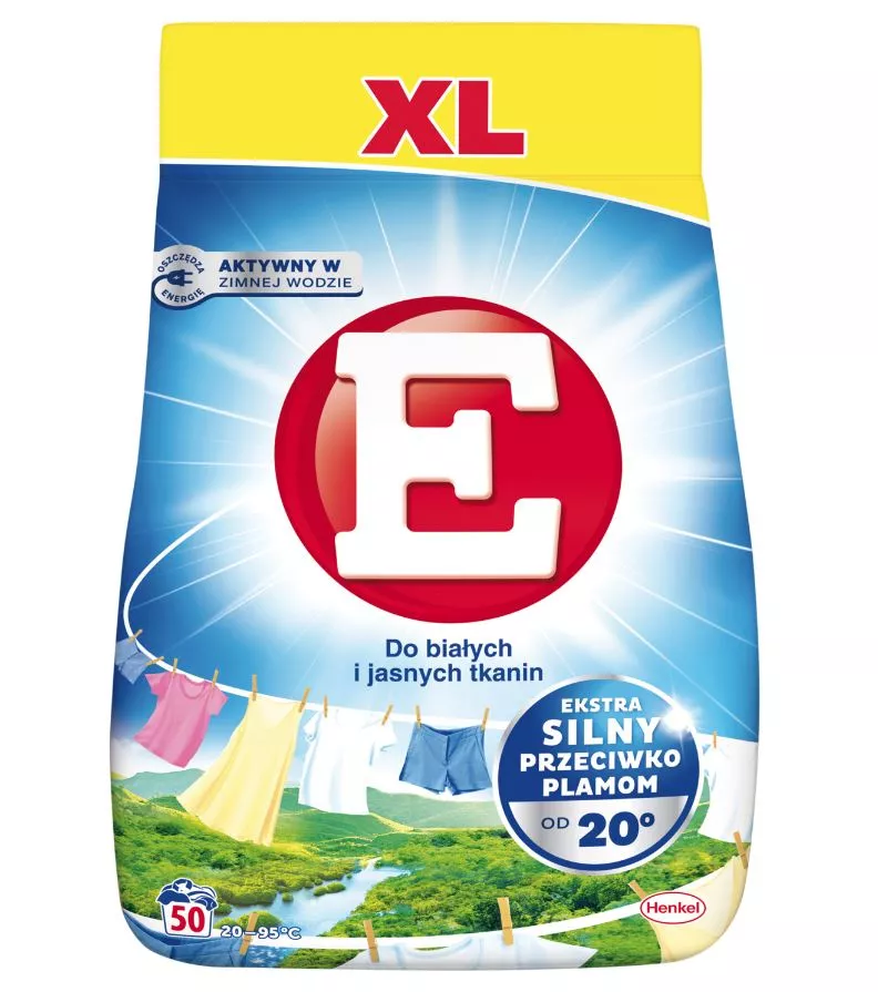 Proszek do prania E do białych i jasnych tkanin 3 kg (50 prań)