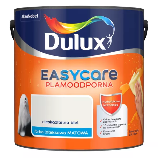Farba Dulux EasyCare Plamoodporna 2,5 l nieskazitelna biel