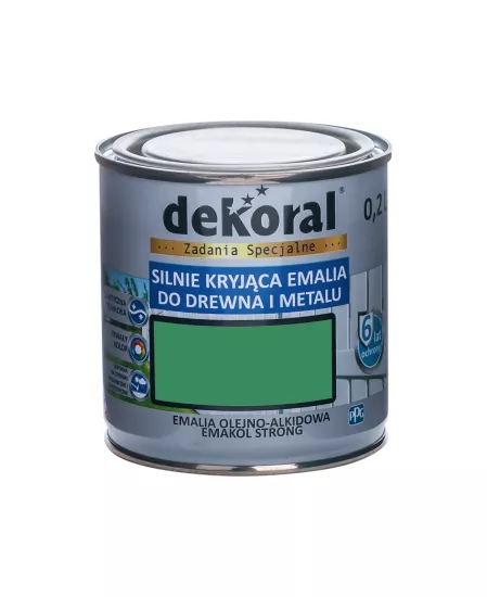 Emalia olejno-alkidowa Emakol Strong Dekoral 0,2 l zielona liściasta