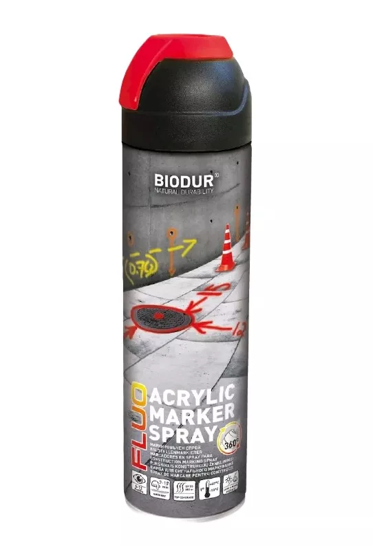 Spray Marker fluorescencyjny Biodur żółty 500ml
