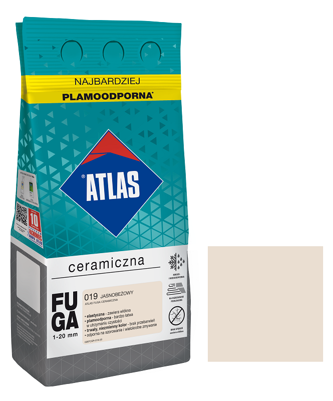Atlas fuga ceramiczna kolor jasnobeżowy 5 kg