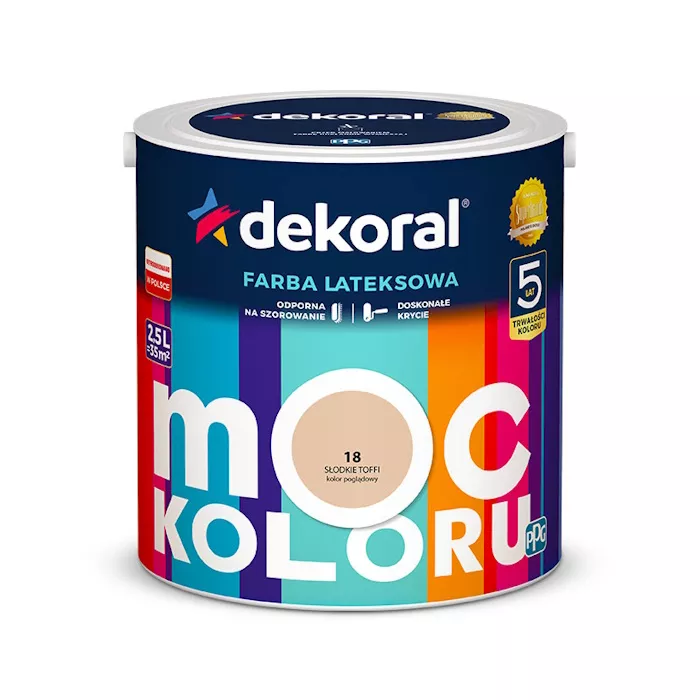 Farba lateksowa Moc Koloru 2,5l słodkie toffi