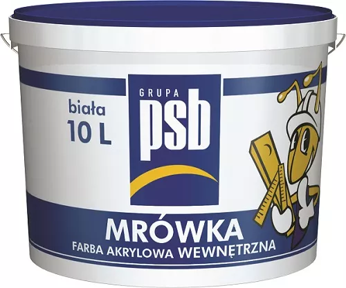 Farba akrylowa Mrówka 10 l biała