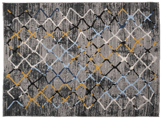 Dywan Capri 160x220 cm romby jasny szary