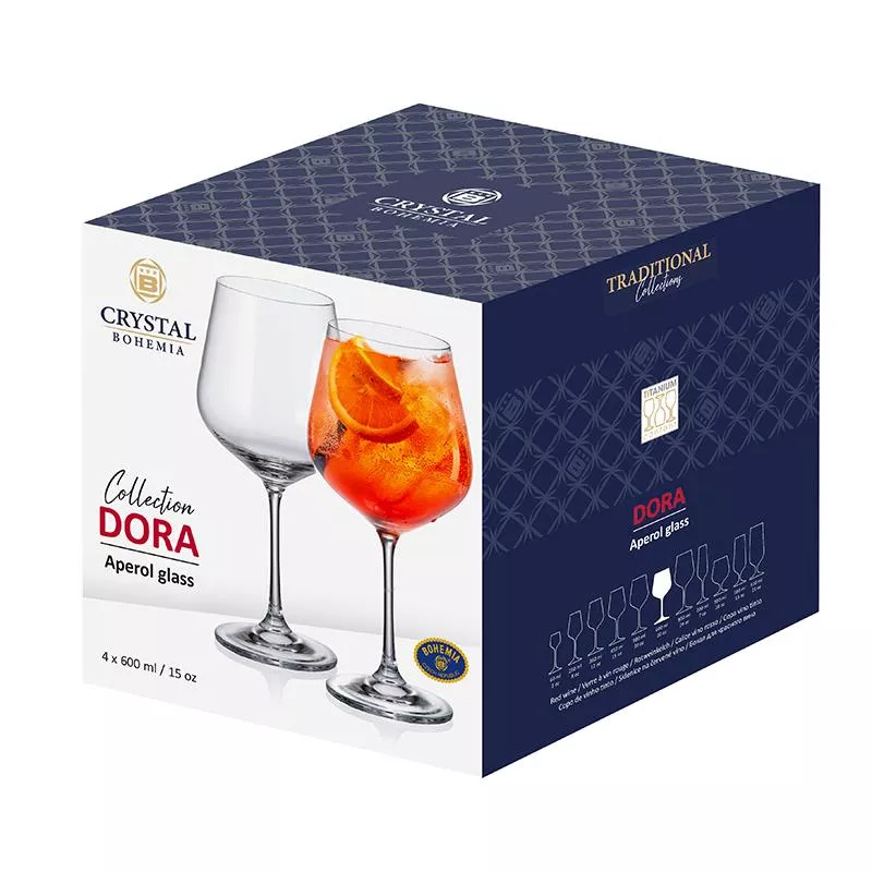 Kieliszki do wina, Aperola Bohemia Dora 600 ml 