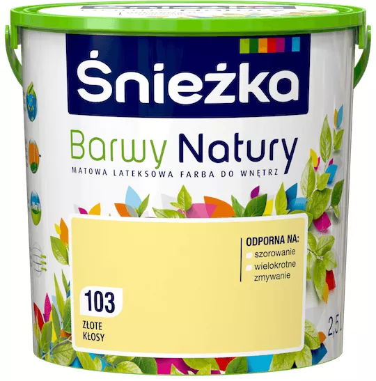 Farba lateksowa Śnieżka Barwy Natury 2,5 l złote kłosy