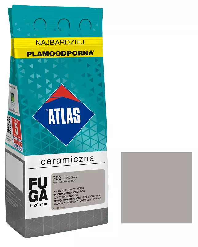 Atlas fuga ceramiczna kolor stalowy 2 kg