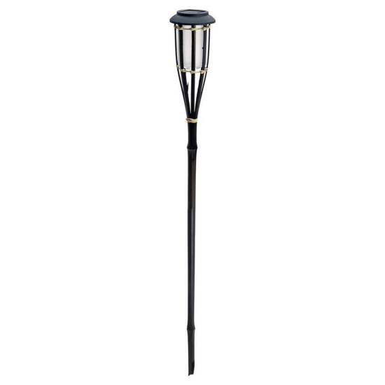 Lampa solarna bambusowa 65 cm czarna