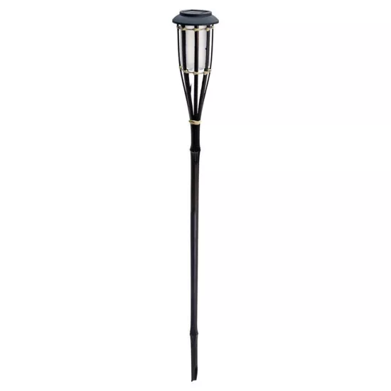 Lampa solarna bambusowa 65 cm czarna