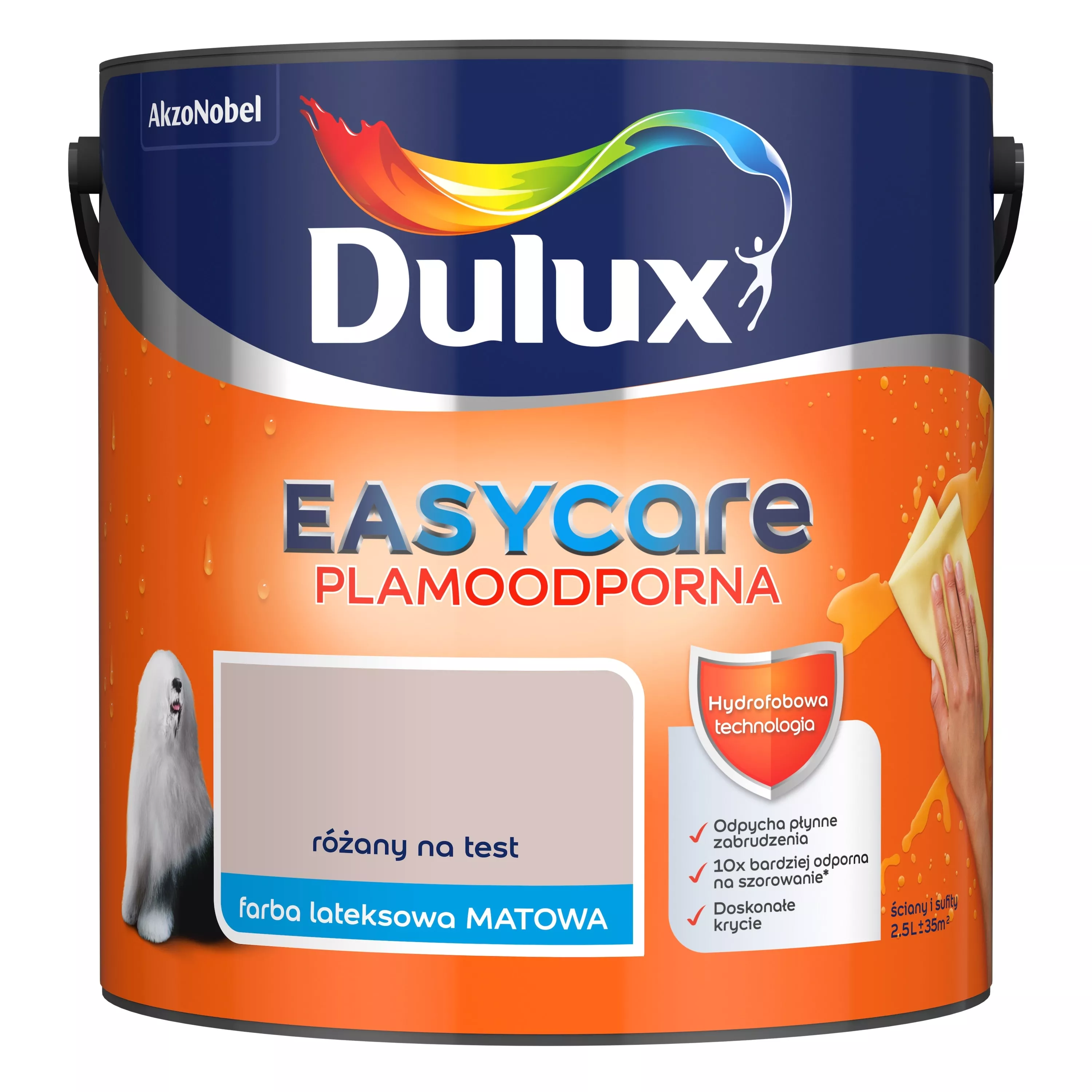 Farba Dulux EasyCare Plamoodporna 2,5l różany na test