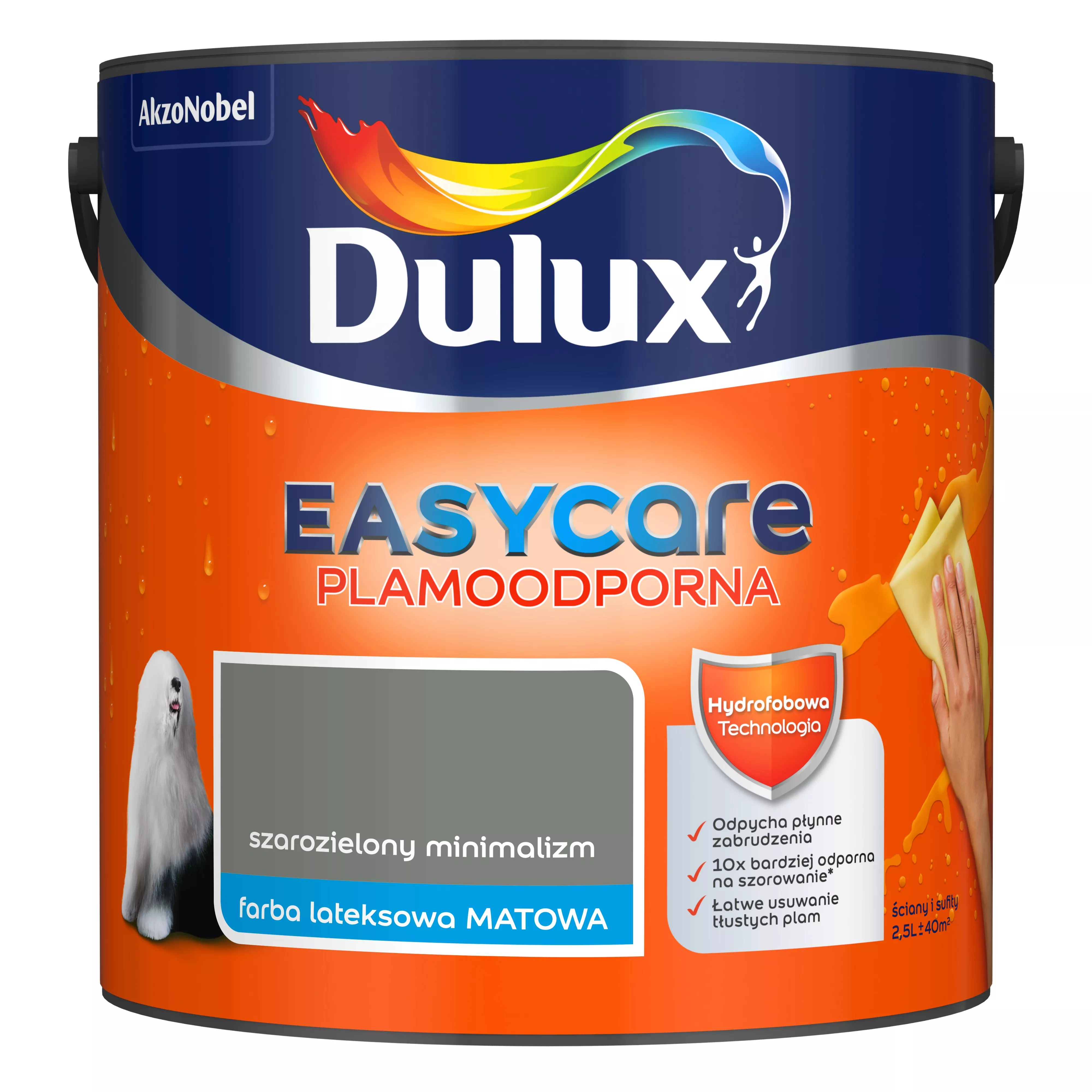 Farba Dulux EasyCare Plamoodporna 2.5 l szarozielony minimalizm
