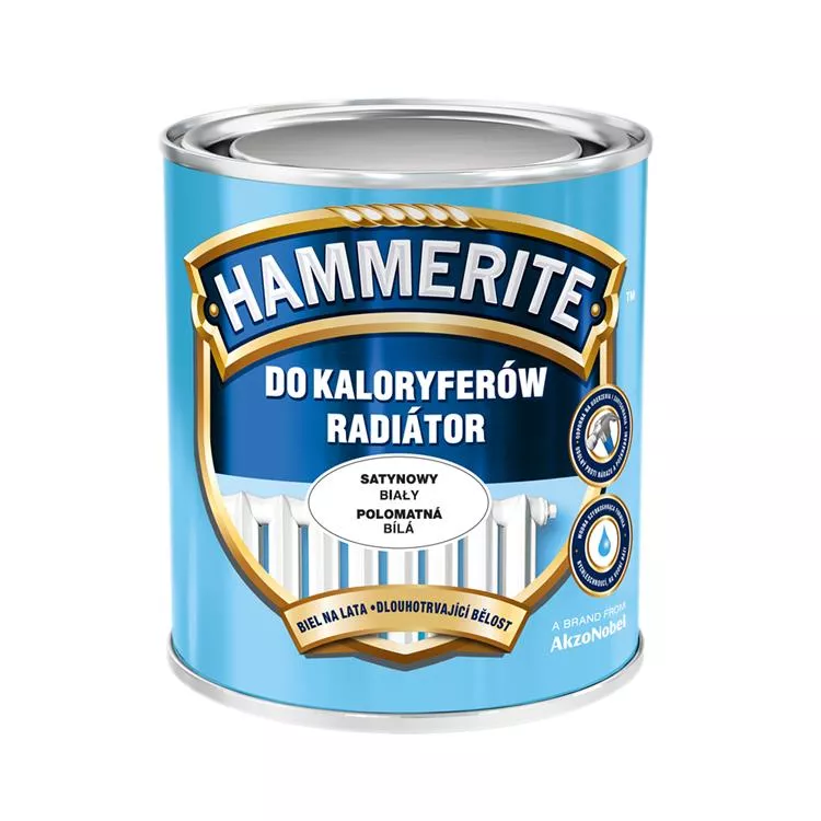 Farba do kaloryferów 0,7L satynowy biały Hammerite