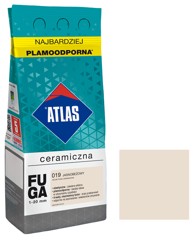 Atlas fuga ceramiczna kolor jasnobeżowy 2 kg