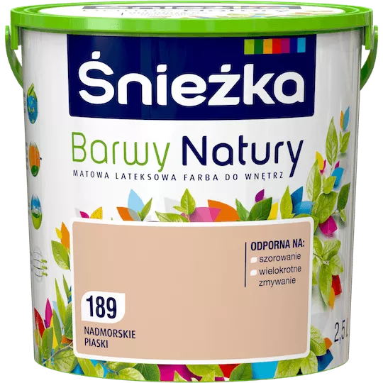 Farba lateksowa Śnieżka Barwy Natury 2,5 l nadmorskie piaski 
