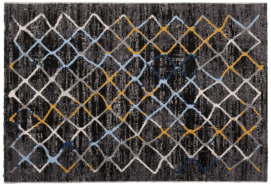 Dywan Capri 120x160 cm romby ciemny szary