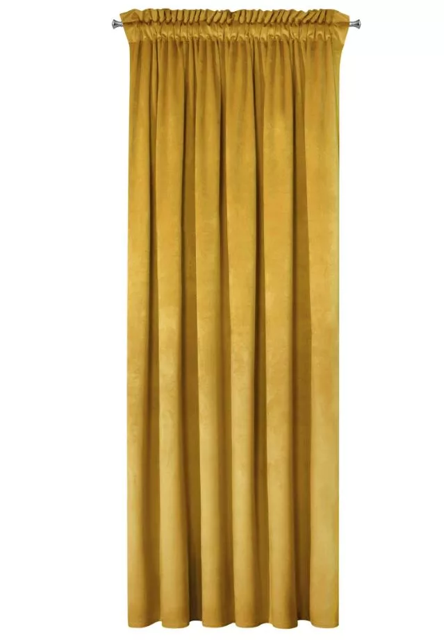Zasłona Melanie na taśmie 140x270 cm musztarda Eurofirany