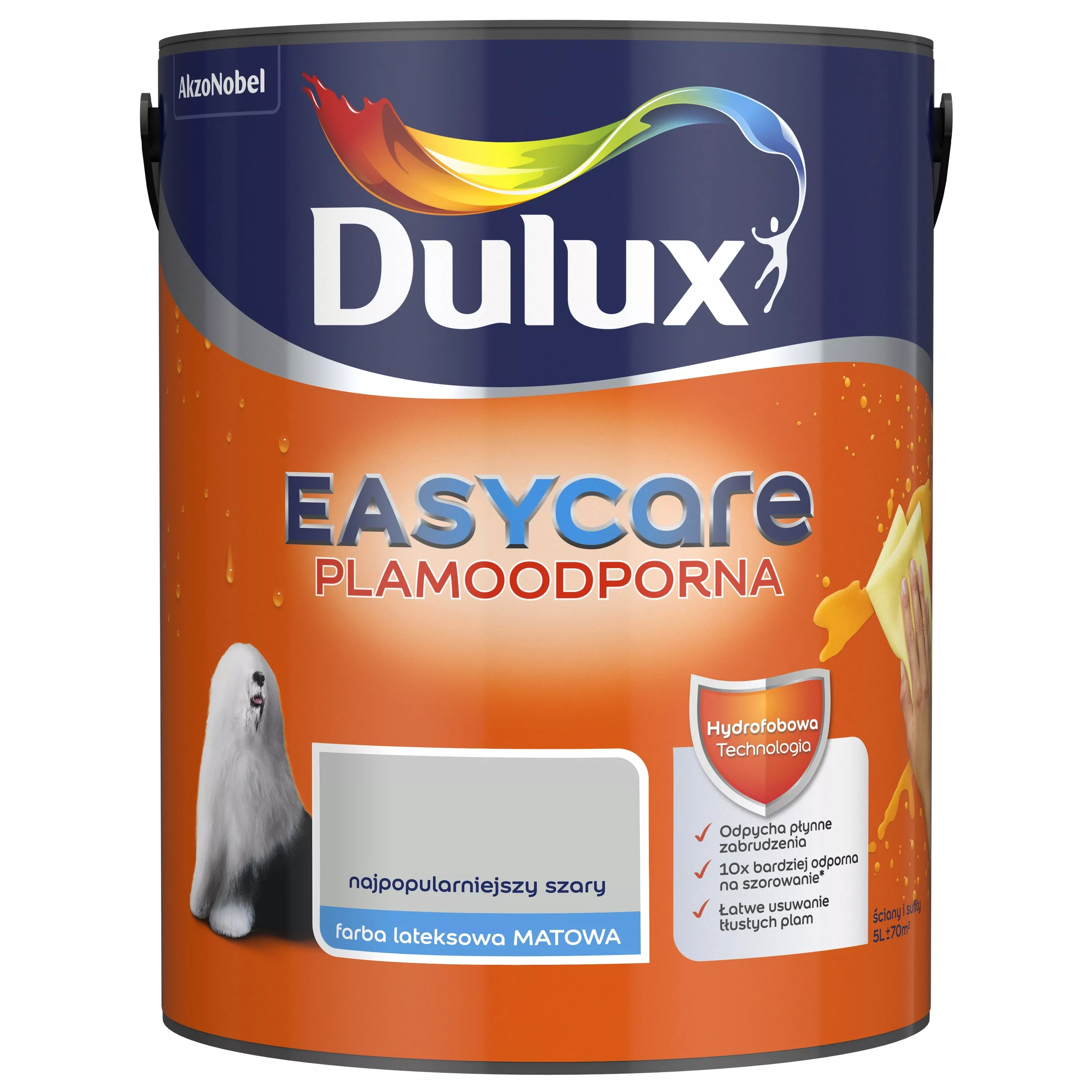 Farba Dulux EasyCare Plamoodporna 5 l najpopularniejszy szary