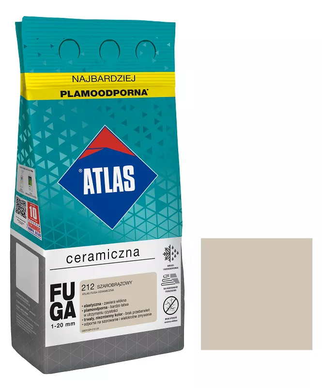 Atlas fuga ceramiczna kolor szarobrązowy 212 5 kg