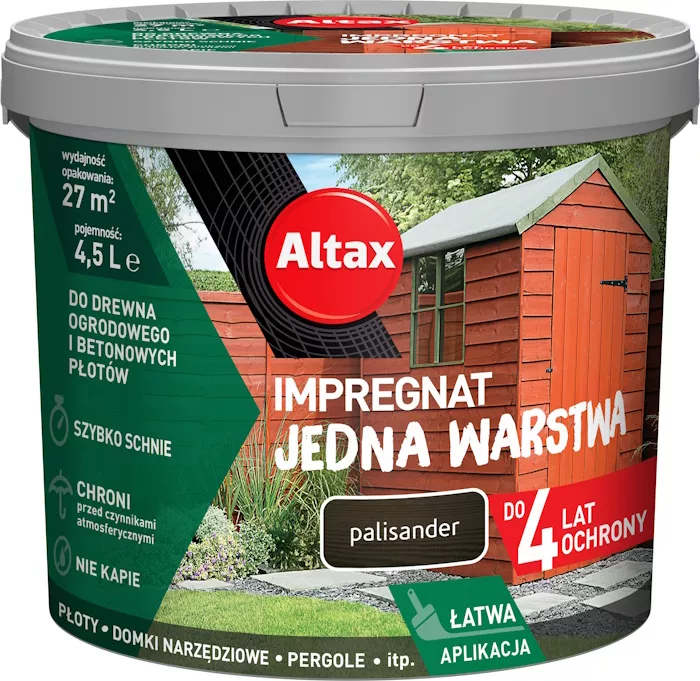 Impregnat do drewna Jedna Warstwa 4,5 l palisander Altax