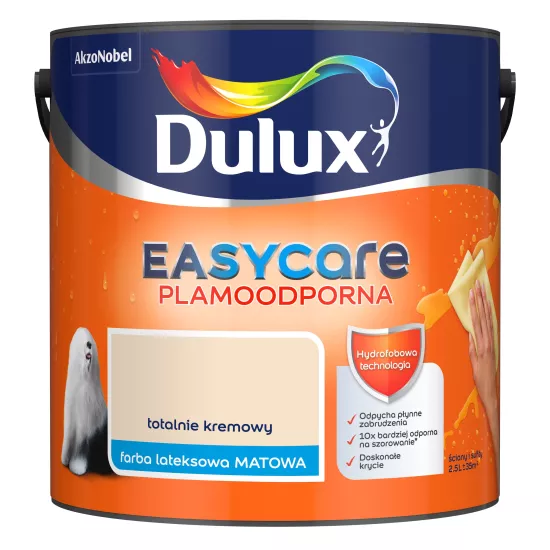Farba Dulux EasyCare Plamoodporna 2,5 l totalnie kremowy