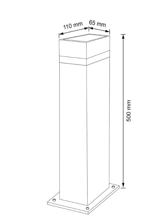 Lampa ogrodowa stojąca czarna Gilbert 50 cm 1xGU10