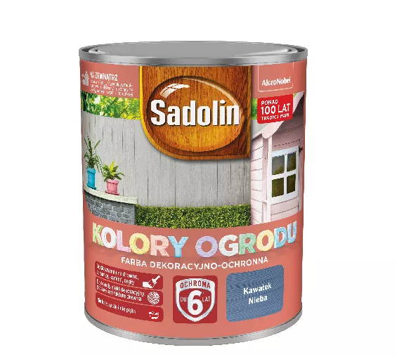 Farba akrylowa do drewna Sadolin Kolory Ogrodu 0,7 l kawałek nieba