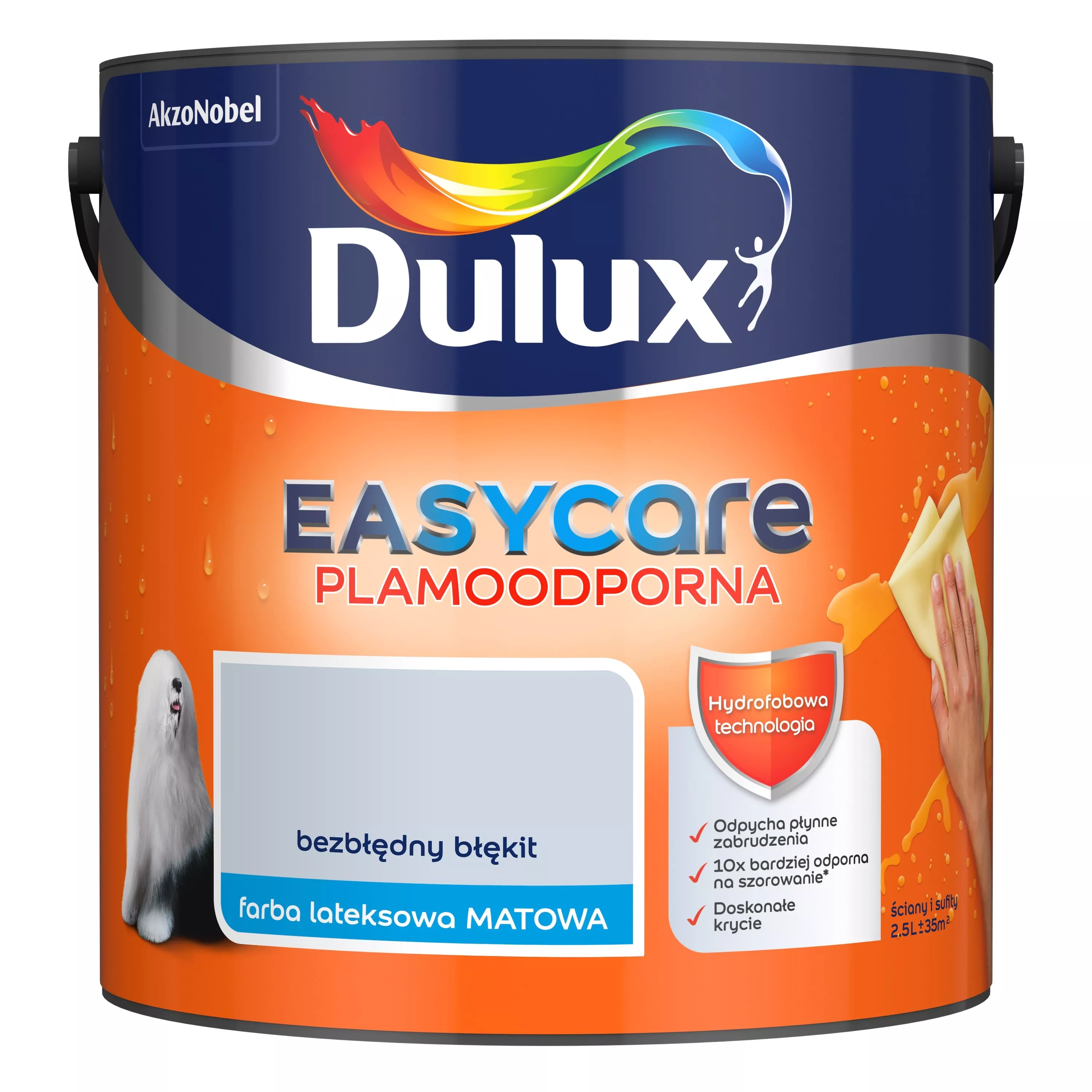 Farba Dulux EasyCare Plamoodporna 2,5 l bezbłędny błękit