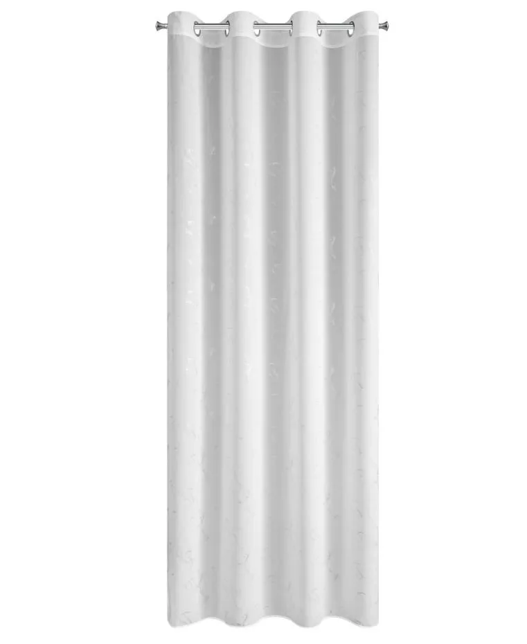 Firana Iva 140x270 cm biało-srebrna Eurofirany
