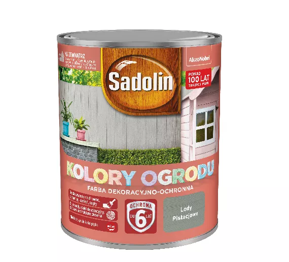 Farba akrylowa do drewna Sadolin Kolory Ogrodu 0,7 l lody pistacjowe