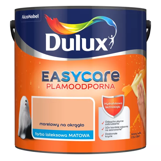 Farba Dulux EasyCare Plamoodporna 2,5 l morelowy na okrągło