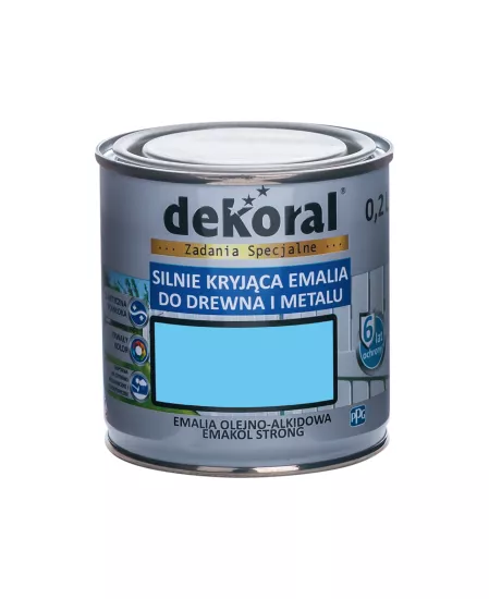 Emalia olejno-alkidowa Emakol Strong Dekoral 0,2 l lazurowy jasny