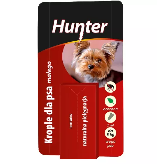 Hunter krople 1ml dla psa małego do 5kg PLANTA