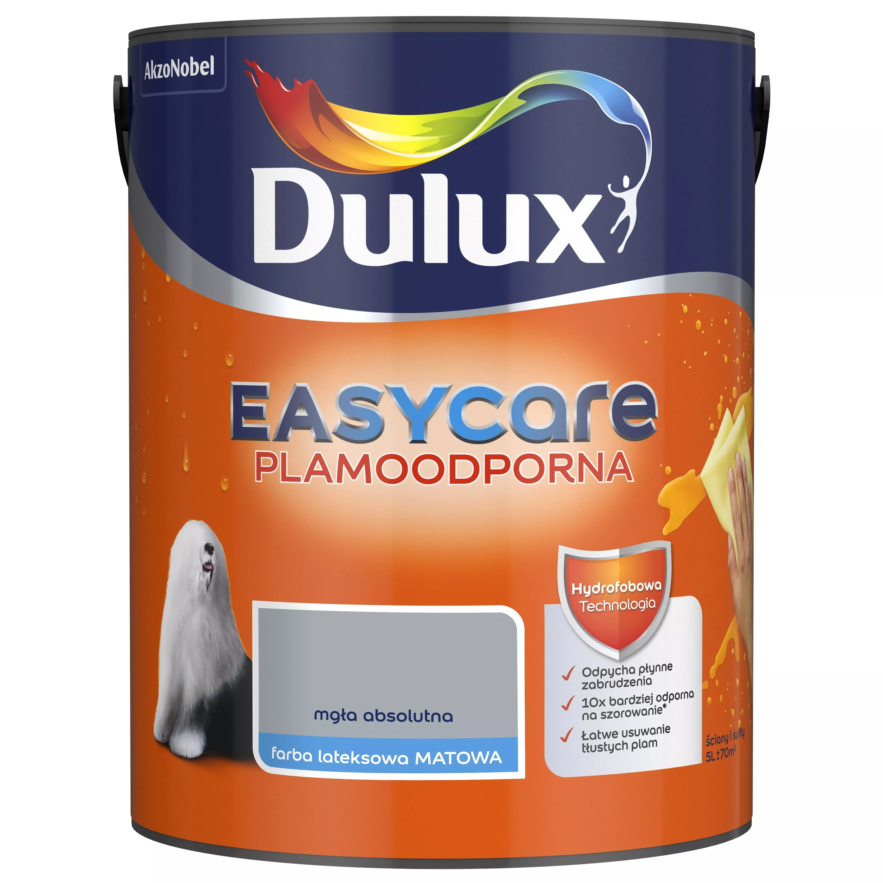 Farba Dulux EasyCare Plamoodporna 5 l mgła absolutna
