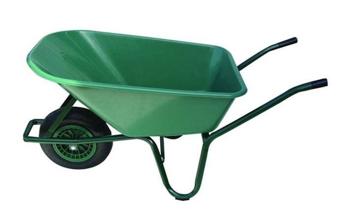 Taczka rolnicza 153x60x66 zielona pl. korpus metal. rama ład.100kg