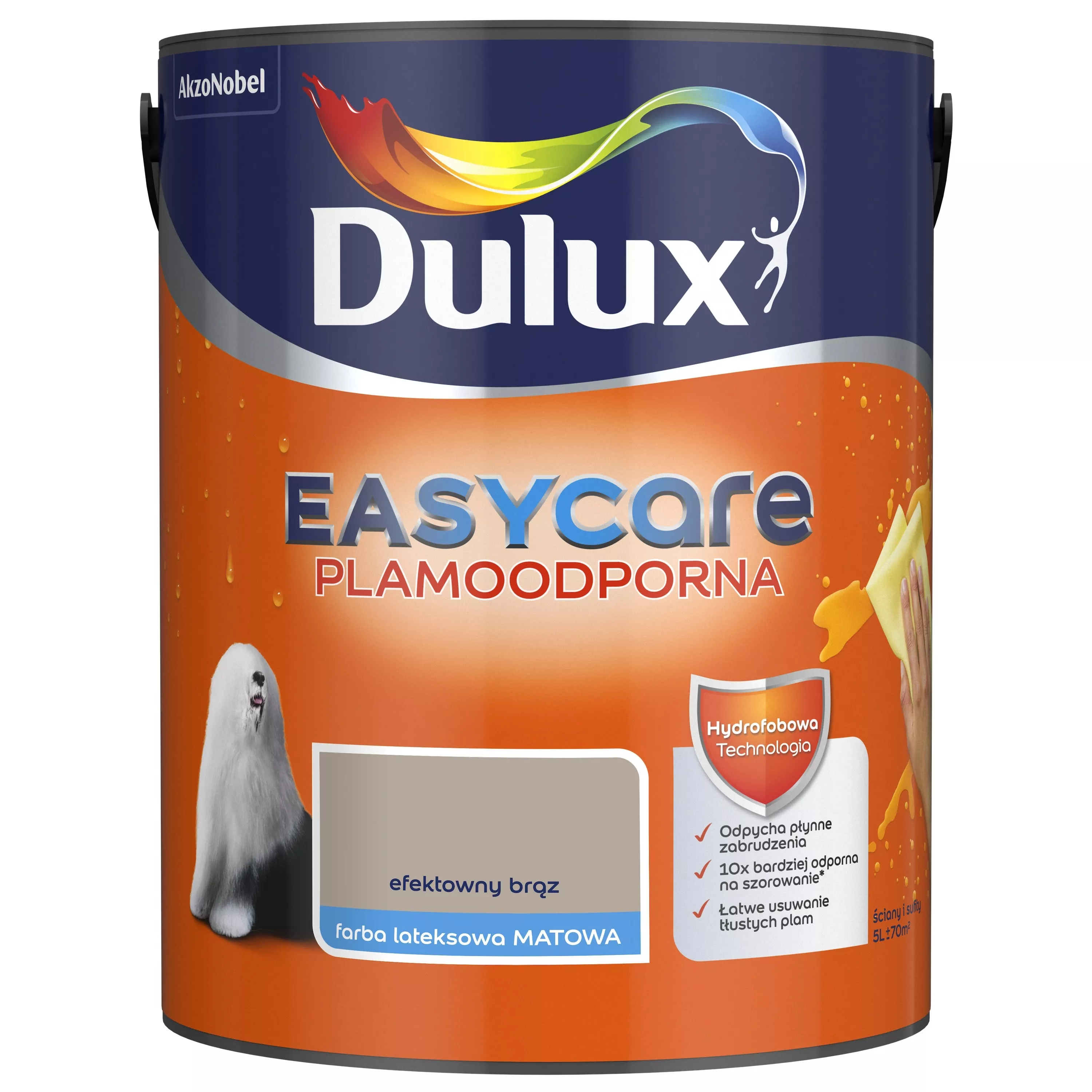 Farba Dulux EasyCare Plamoodporna 5 l efektowny brąz