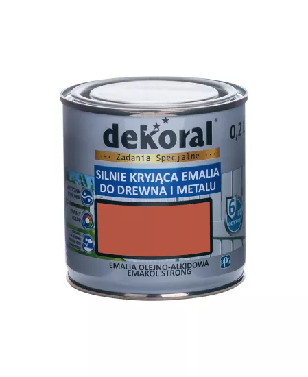 Emalia olejno-alkidowa Emakol Strong Dekoral 0,2 l orzech średni
