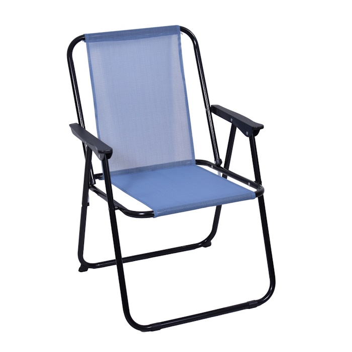 Krzesełko turystyczne niskie TEX niebieskie 