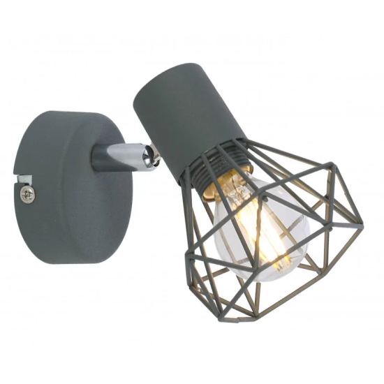 Kinkiet Verve 1 x 40 W E14 matowy szary