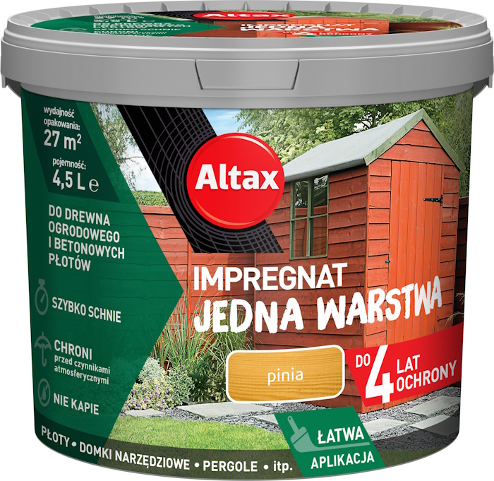 Impregant do drewna Jedna Warstwa 4,5 l pinia