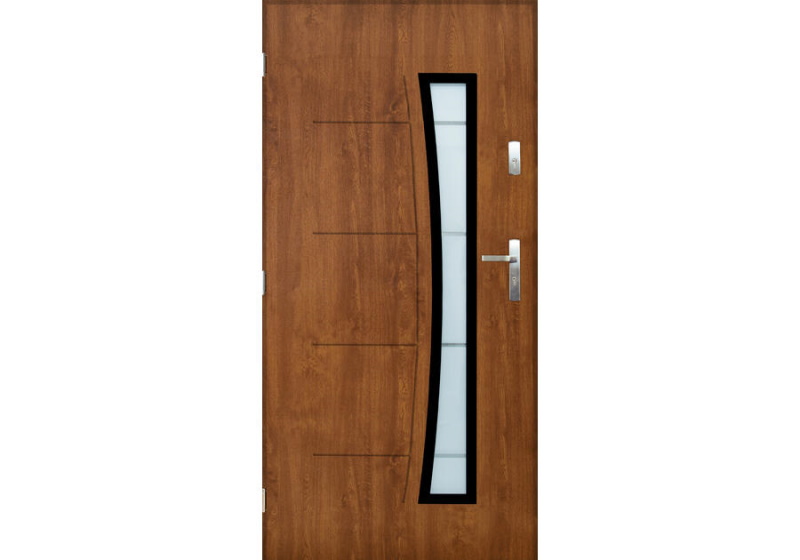 Drzwi zewnętrzne Boliwia A01 złoty dąb 90 cm lewe