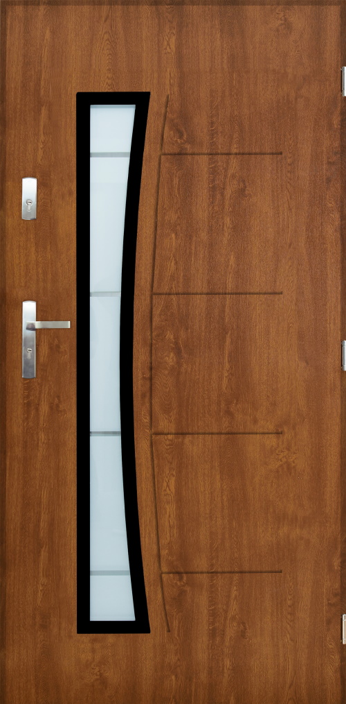 Drzwi zewnętrzna Boliwia A01 złoty dąb 90 cm prawe