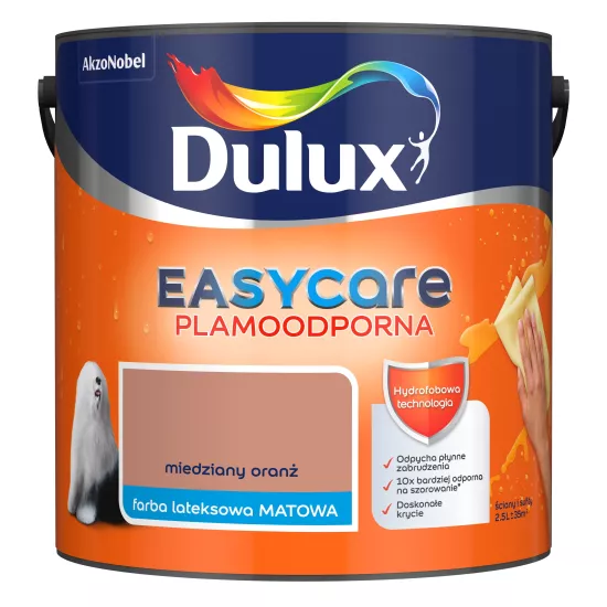 Farba Dulux EasyCare Plamoodporna 2,5 l miedziany oranż