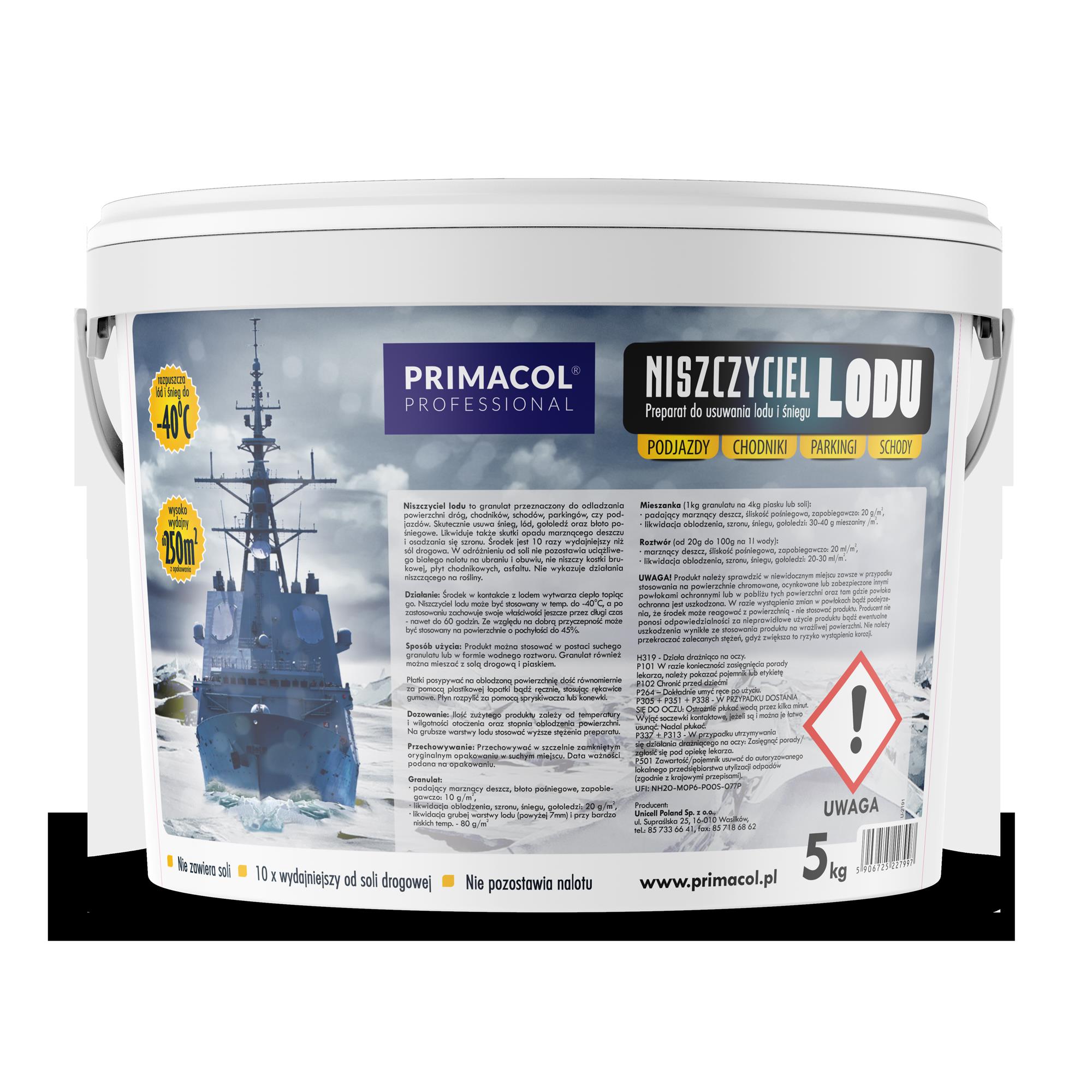 Niszczyciel lodu, preparat do roztapiania śniegu 5 kg
