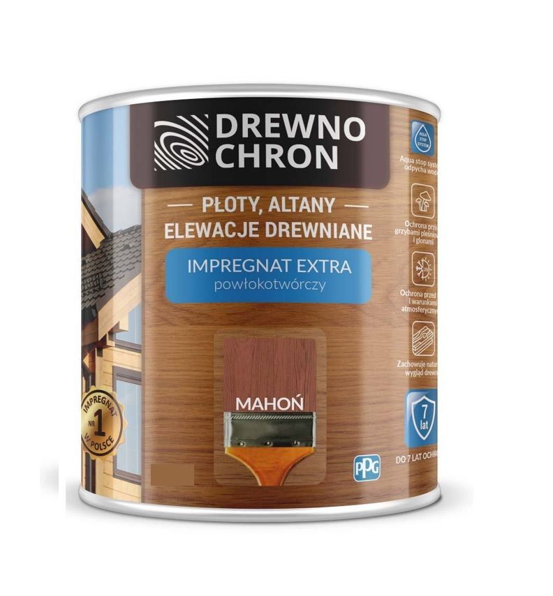 Impregnat do drewna Drewnochron  9 l mahoń